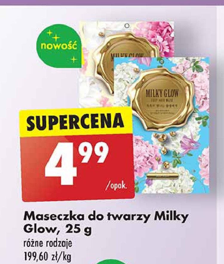 Maseczka do twarzy nourishing Milky glow promocja