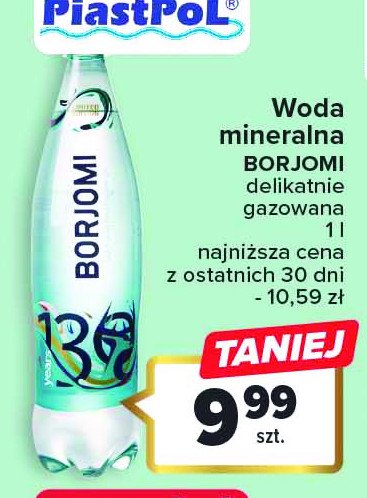 Woda delikatnie gazowana Borjomi promocja