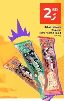 Baton zbożowy Crunchiz różne rodzaje promocja w Dealz