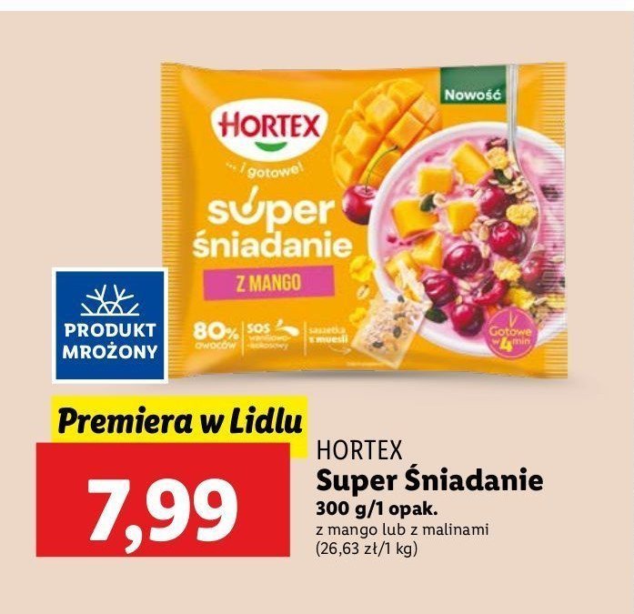 Super śniadanie z malinami Hortex promocja