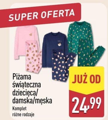 Piżama świąteczna dziecięca/damska/męska, różne rodzaje promocja w Aldi