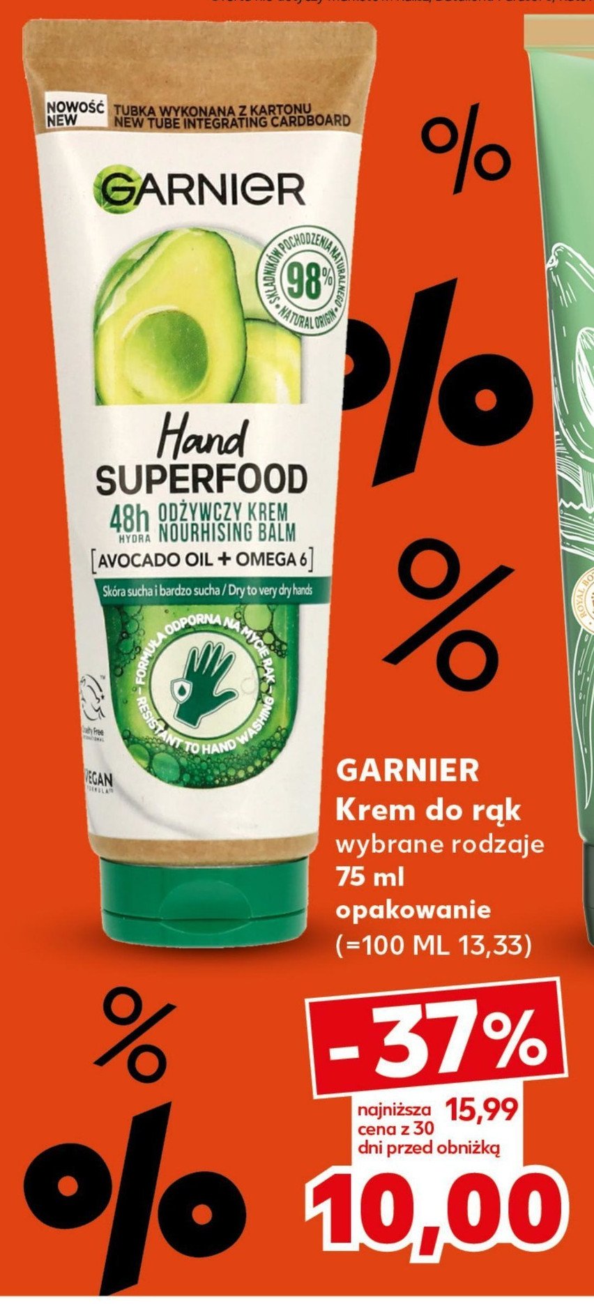 Krem do rąk avocado Garnier hand superfood promocja