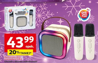 Głośnik z dwoma mikrofonami promocja w Auchan