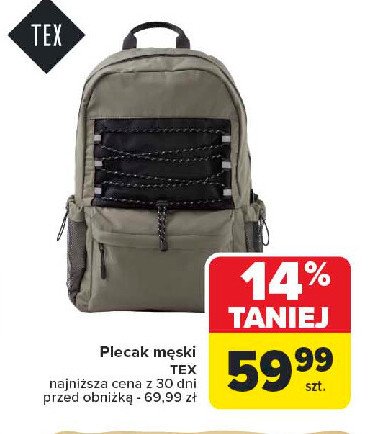 Plecak męski Tex promocja w Carrefour