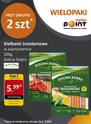 Kiełbaski śniadaniowe Dolina Dobra promocja w Market Point