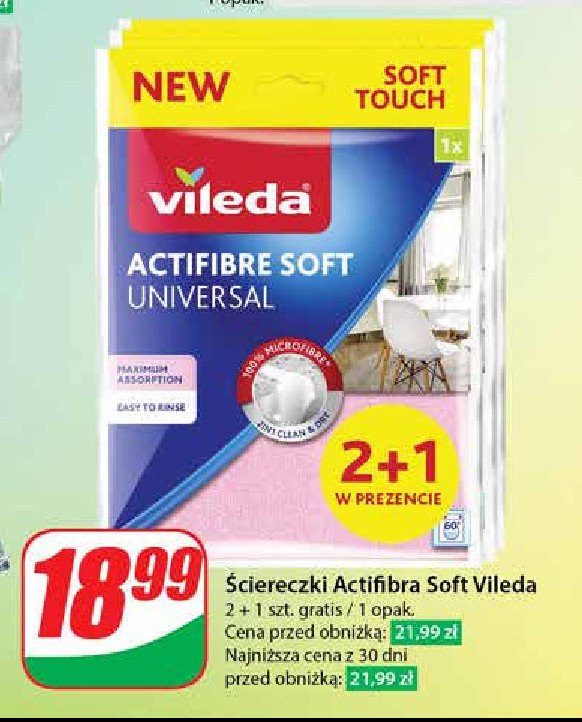 Ściereczka actifibre Vileda promocja w Dino