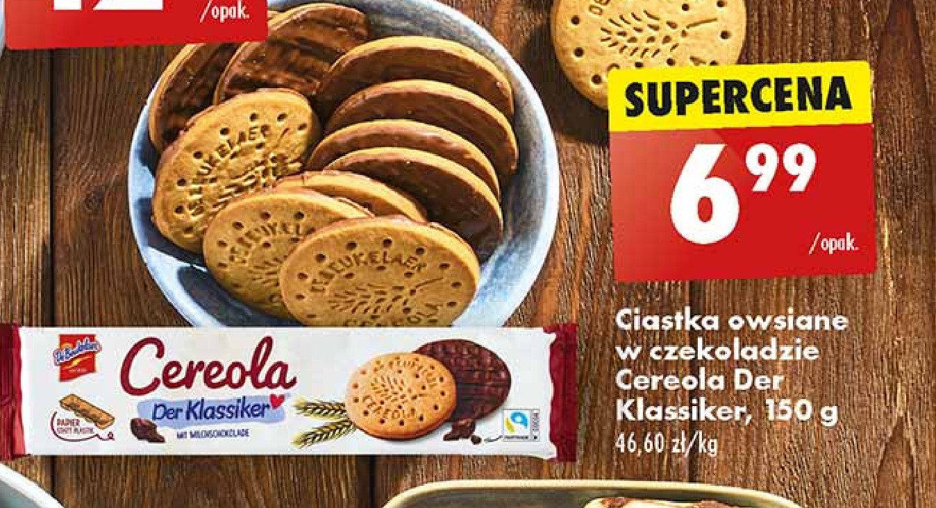 Ciastka owsiane der klassiker w czekoladzie promocja