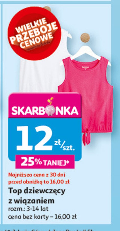 Top dziewczęcy 3-14 lat Auchan inextenso promocja w Auchan
