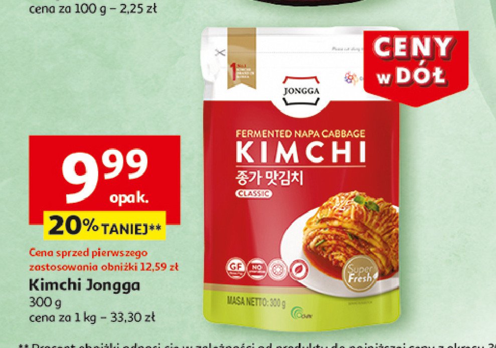 Kimchi Jongga promocja w Auchan