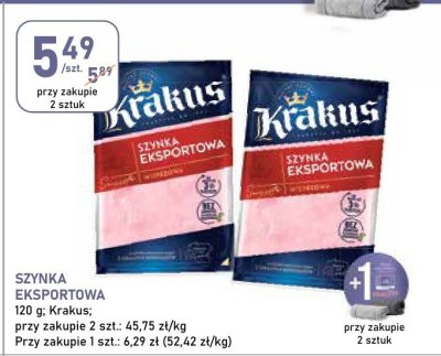 Szynka eksportowa z pomidorem i ziołami Krakus animex promocja w Stokrotka