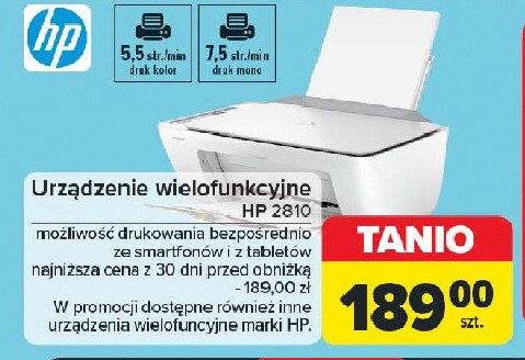 Urządzenie wielofunkcyjne hp2810e promocja w Carrefour