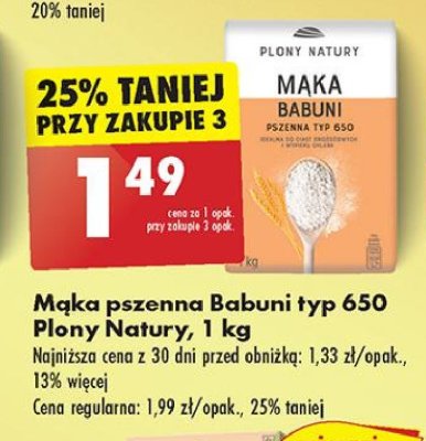 Mąka babuni pszenna typ 650 Plony natury promocja