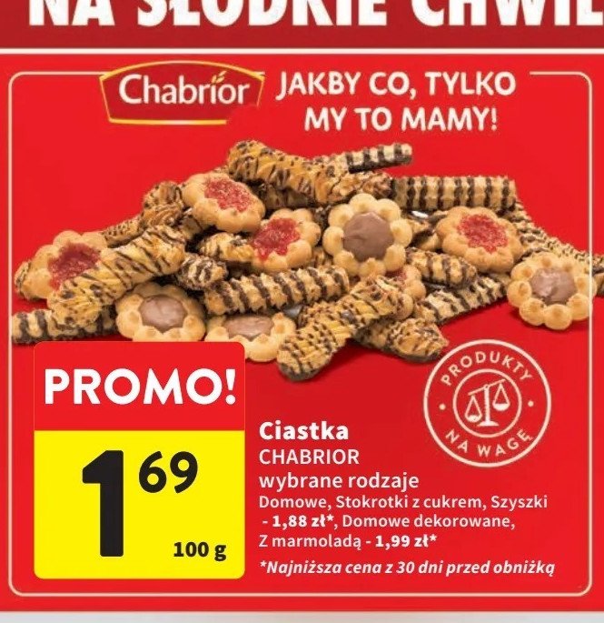 Ciastka z marmoladą Chabrior promocja