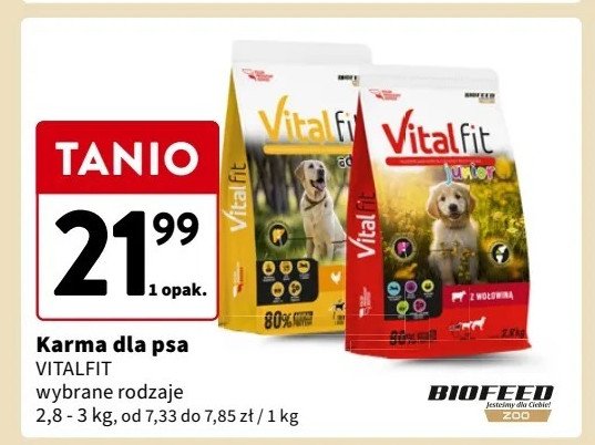 Karma dla psa z drobiem Biofeed vitalfit promocja