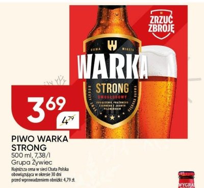 Piwo Warka Strong promocja w Chata Polska