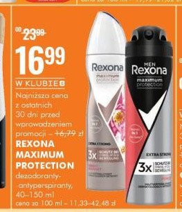 Dezodorant extra strong lime & waterlily scent Rexona maximum protection promocja