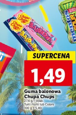 Guma balonowa tutti frutti Chupa chups promocja