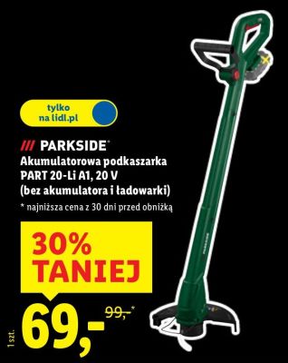 Akumulatorowa podkaszarka PARKSIDE PART 20-Li A1, 20 V (bez akumulatora i ładowarki) promocja w Lidl