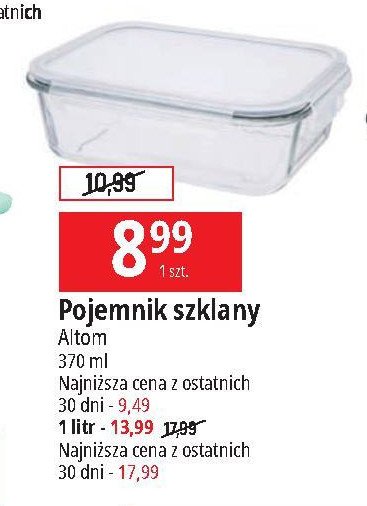 Pojemnik szklany 1 l Altom promocja