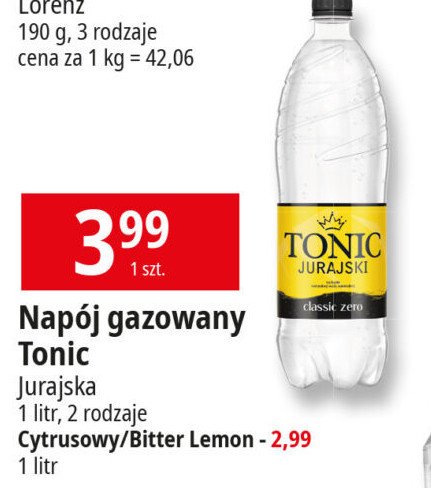 Napój z nutą cytrusową Jurajska tonic promocja