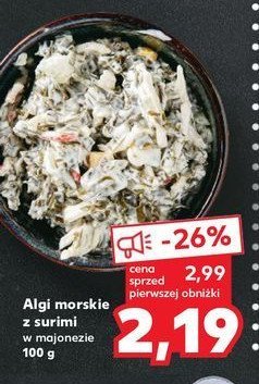 Algi morskie z surimi z majonezie promocja
