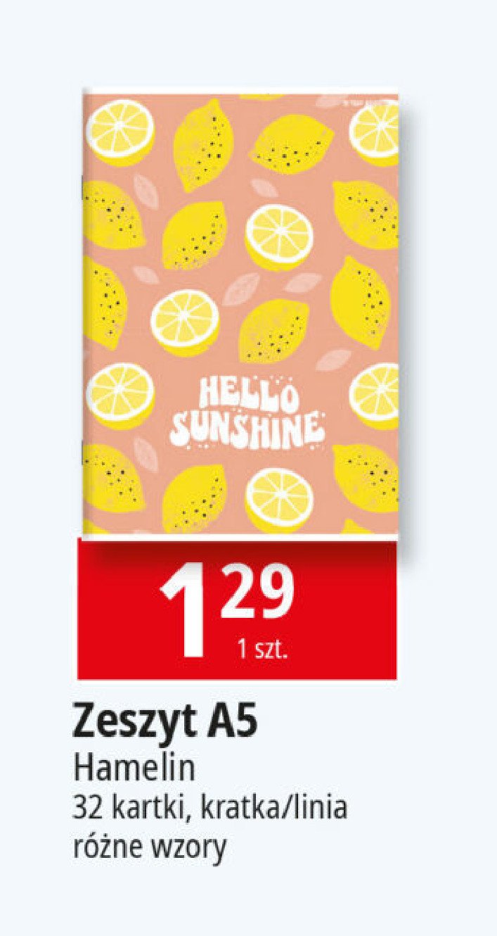 Zeszyt a5/32 k linia Hamelin promocja
