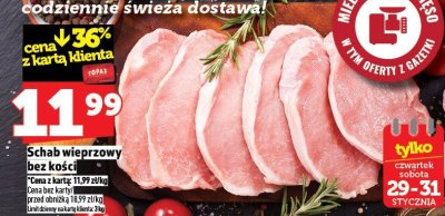 Schab wieprzowy bez kości promocja w TOPAZ
