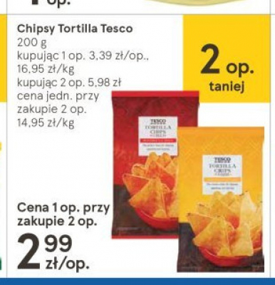Chipsy tortilla chili Tesco mw promocja