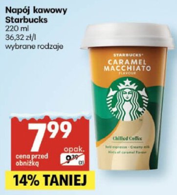 Napój kawowy Starbucks promocja w Delikatesy Centrum
