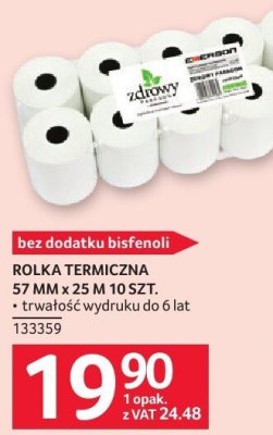 Rolka termiczna 57 mm x 25 m 10 szt. promocja w Selgros