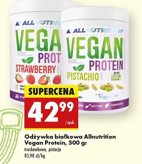 Odżywka białkowa pistachio ALLNUTRITION VEGAN PROTEIN promocja w Biedronka