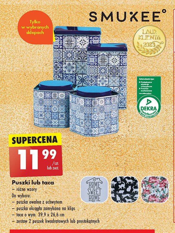 Puszka okrągła z klipsem Smukee kitchen promocja