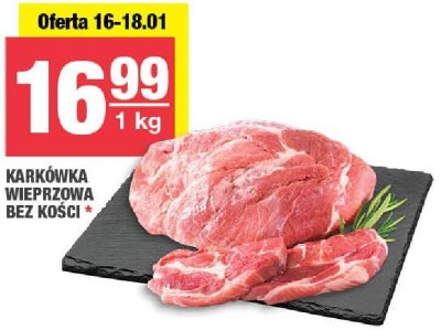 Karkówka wieprzowa bez kości w plastrach Rzeźnik codzienna dostawa promocja w SPAR