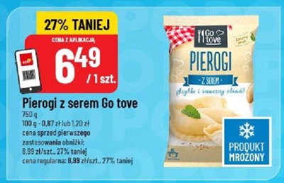 Pierogi z serem Go tove promocja w POLOmarket