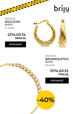 KOLCZYKI ZŁOTO promocja w Briju