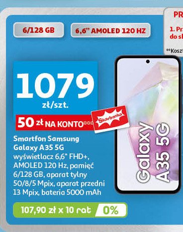 Smartfon a35 Samsung galaxy promocja