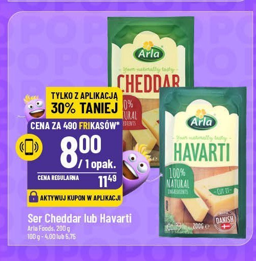 Ser cheddar Arla promocja