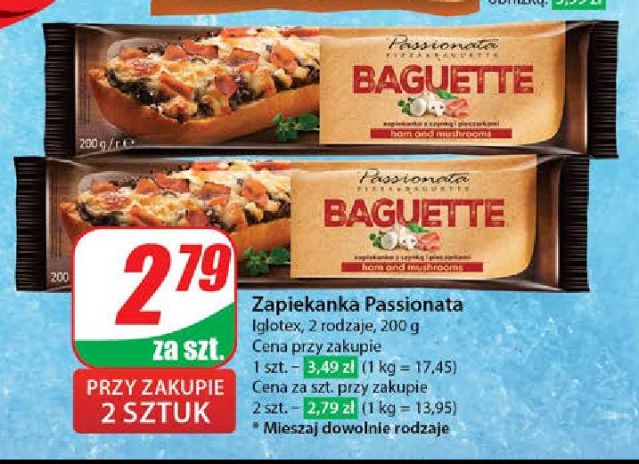 Zapiekanka z pieczarkami Iglotex passionata promocja