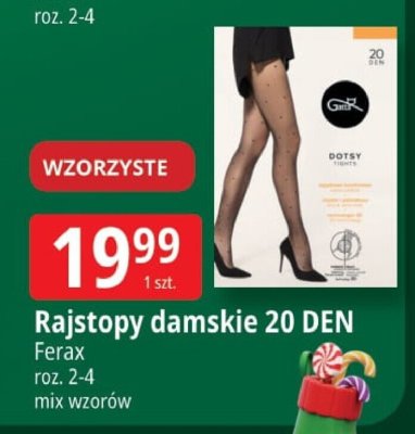 Rajstopy damskie 20 DEN Ferax promocja w Leclerc
