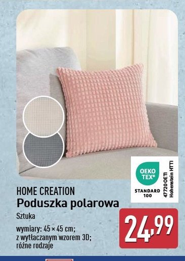 Poduszka polarowa 45 x 45 cm Home creation promocja w Aldi