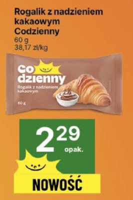 Rogalik z nadzieniem kakaowym Codzienny promocja w Delikatesy Centrum