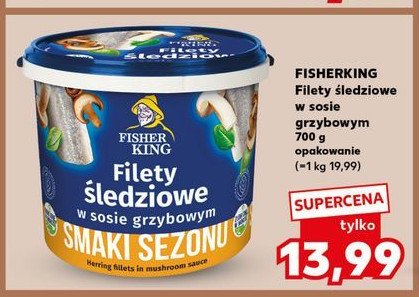 Filety śledziowe w sosie grzybowym Fisher king promocja