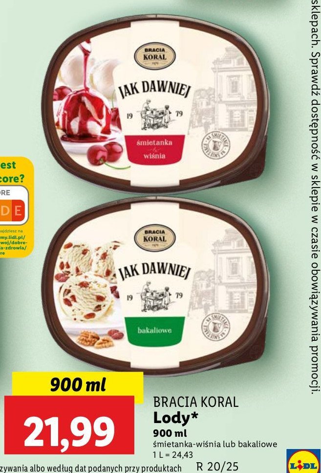 Lody bakaliowe Bracia koral lody jak dawniej promocja