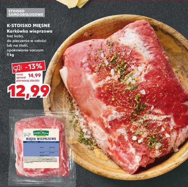 Karkówka wieprzowa bez kości Stoisko mięsne promocja