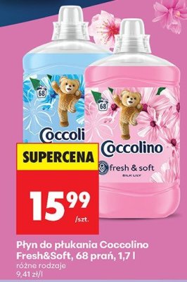 Płyn do płukania Fresh&Soft różne rodzaje promocja w Biedronka
