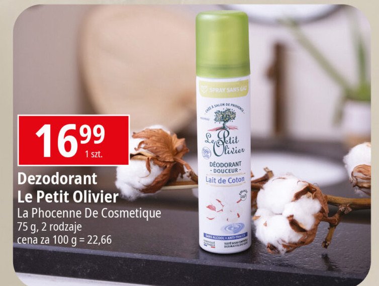 Dezodorant lait de coton Le petit olivier promocja