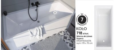 Wanna akrylowa Supero promocja w Castorama