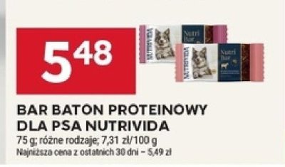 Bar baton proteinowy dla psa Nutrivida promocja w Stokrotka