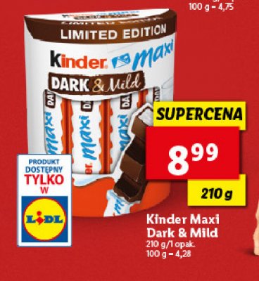 Czekoladki dark&mild Kinder chocolate maxi promocja