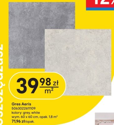 Gres Aeris grey/white promocja w Castorama